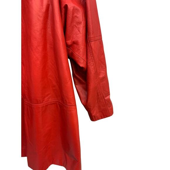 Vintage Toff's Red Leather Jacket SZ M/‎ 39 - Picture 10 of 13